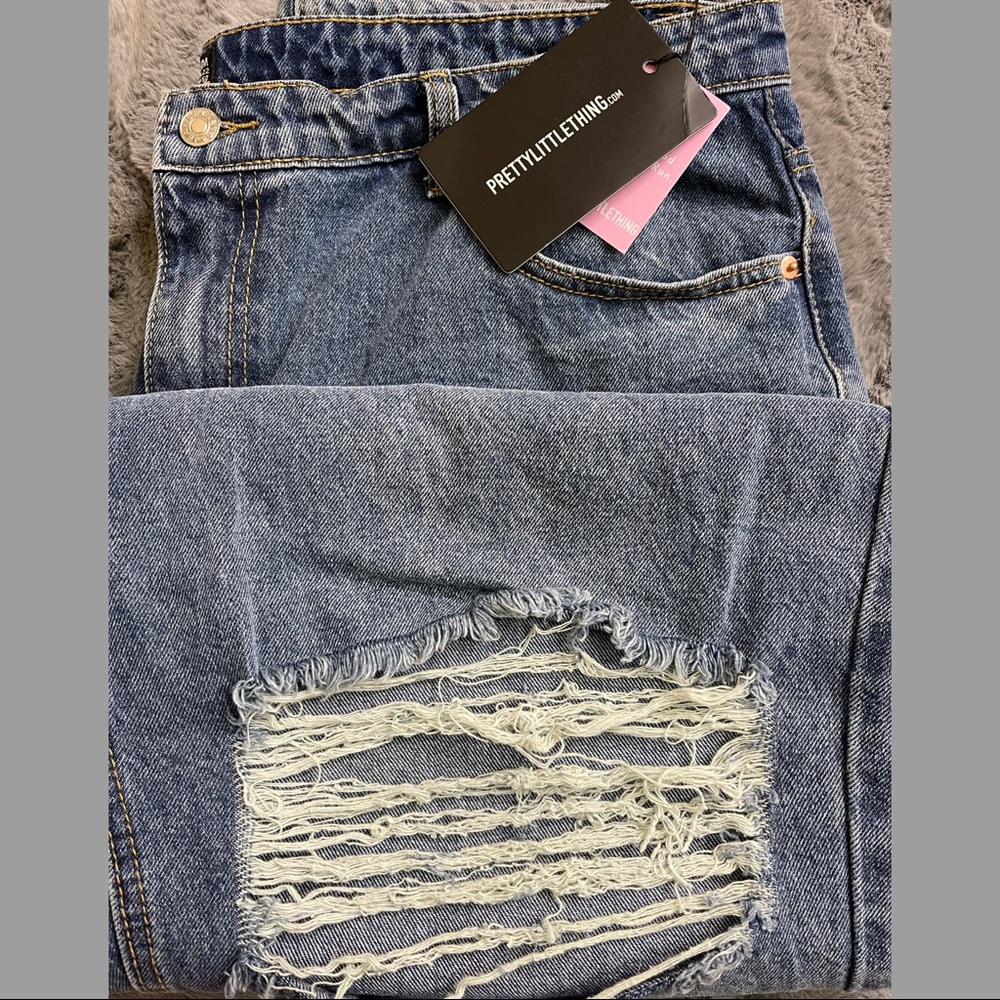 Plus knee rip mom jeans